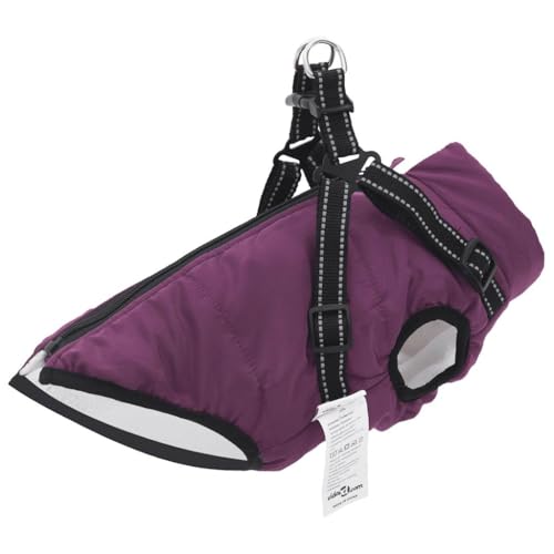 vidaXL Hundemantel mit Geschirr Wasserdicht Reflektierend Lila 2XL von vidaXL