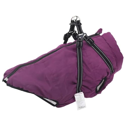 vidaXL Hundemantel mit Geschirr Wasserdicht Reflektierend Lila 3XL von vidaXL