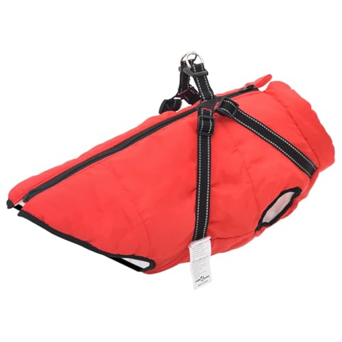 vidaXL Hundemantel mit Geschirr Wasserdicht Reflektierend Rot 4XL von vidaXL