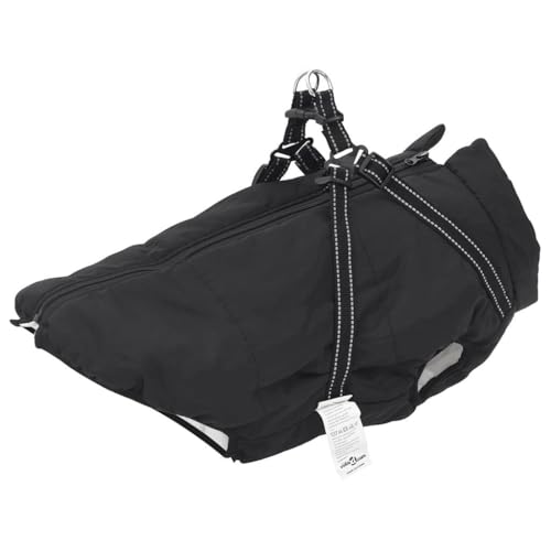 vidaXL Hundemantel mit Geschirr Wasserdicht Reflektierend Schwarz 3XL von vidaXL