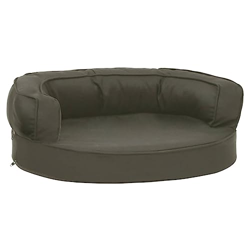 vidaXL Hundematratze Ergonomisch 60x42cm Leinenoptik Dunkelgrau Hundebett von vidaXL