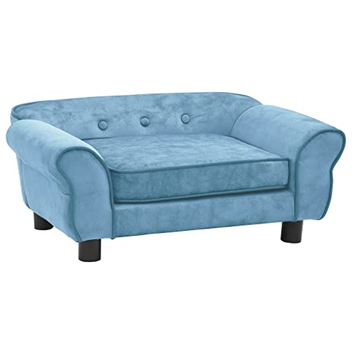 vidaXL Hundesofa Türkis 72x45x30cm Plüsch Hundebett Hundecouch Katzensofa von vidaXL