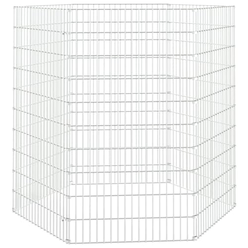 vidaXL Kaninchenkäfig 6 Paneele 54x100 cm Verzinktes Eisen Haustierkäfig Stall von vidaXL