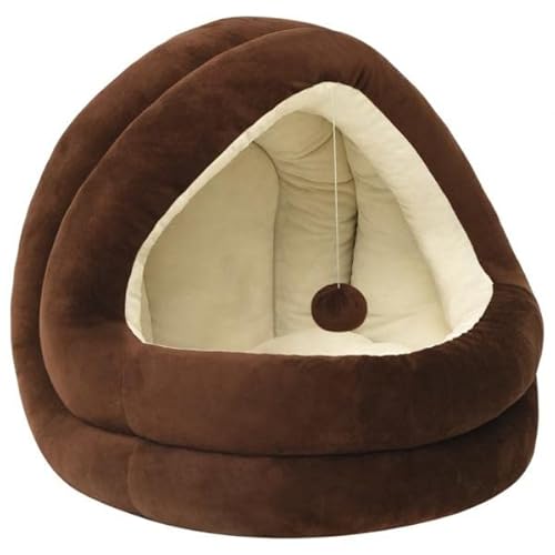 vidaXL Katzenbett 50x50x45 cm Braun und Creme von vidaXL