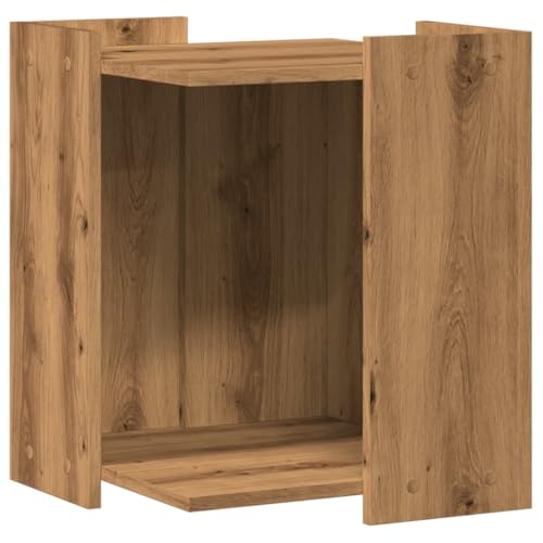 vidaXL Katzenklo Schrank, Katzenschrank Katzentoilette, Beistelltisch Katzenhaus, Katzenmöbel Verstecktes Design, Artisan-Eiche Holzwerkstoff von vidaXL