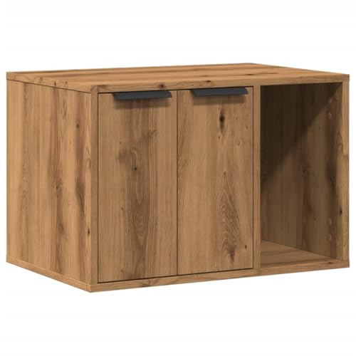 vidaXL Katzenklo Schrank, Katzenschrank Katzentoilette, Beistelltisch Katzenhaus, Katzenmöbel Verstecktes Design, Artisan-Eiche Holzwerkstoff von vidaXL