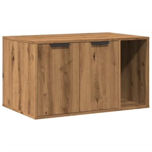 vidaXL Katzenklo Schrank, Katzenschrank Katzentoilette, Beistelltisch Katzenhaus, Katzenmöbel Verstecktes Design, Artisan-Eiche Holzwerkstoff von vidaXL