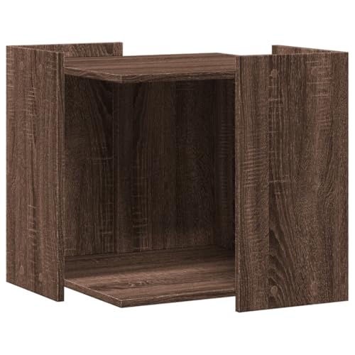 vidaXL Katzenklo Schrank, Katzenschrank Katzentoilette, Beistelltisch Katzenhaus, Katzenmöbel Verstecktes Design, Braun Eichen-Optik Holzwerkstoff von vidaXL