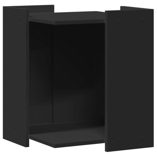 vidaXL Katzenklo Schrank, Katzenschrank Katzentoilette, Beistelltisch Katzenhaus, Katzenmöbel Verstecktes Design, Schwarz Holzwerkstoff von vidaXL