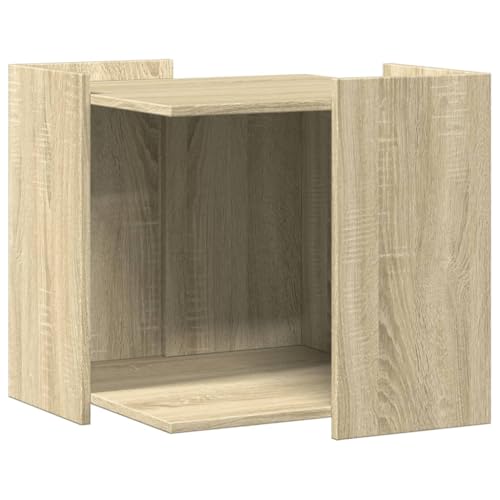 vidaXL Katzenklo Schrank, Katzenschrank Katzentoilette, Beistelltisch Katzenhaus, Katzenmöbel Verstecktes Design, Sonoma Eiche Holzwerkstoff von vidaXL