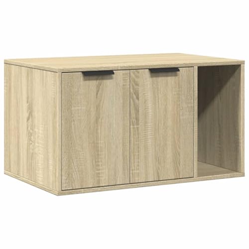 vidaXL Katzenklo Schrank, Katzenschrank Katzentoilette, Beistelltisch Katzenhaus, Katzenmöbel Verstecktes Design, Sonoma Eiche Holzwerkstoff von vidaXL