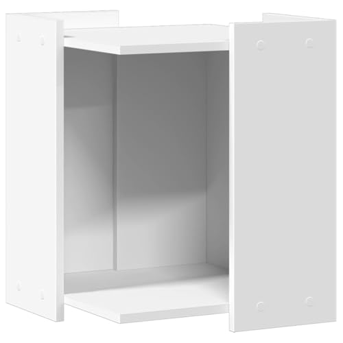 vidaXL Katzenklo Schrank, Katzenschrank Katzentoilette, Beistelltisch Katzenhaus, Katzenmöbel Verstecktes Design, Weiß Holzwerkstoff von vidaXL