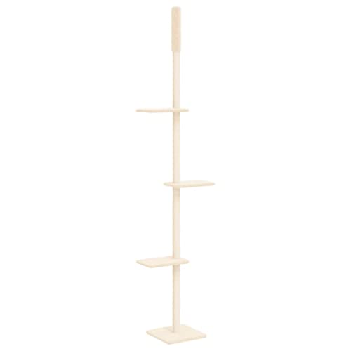 vidaXL Kratzbaum Deckenhoch Creme 267,5-297,5cm Katzenbaum Katzenkratzbaum von vidaXL