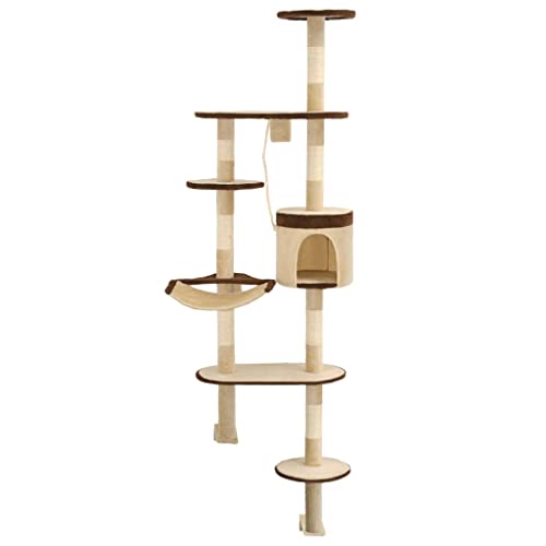 vidaXL Kratzbaum Sisal 194cm Wandkratzbaum Katzenbaum Kletterbaum Spielbaum von vidaXL