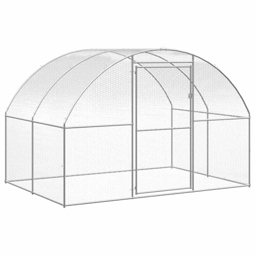 vidaXL Outdoor Hühnerstall 3x2x2m Verzinkter Stahl Hühnerkäfig Hühnerhaus von vidaXL