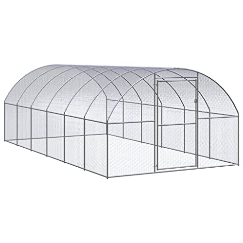 vidaXL Outdoor Hühnerstall 3x6x2m Verzinkter Stahl Hühnerhaus Geflügelstall von vidaXL