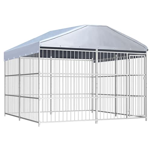 vidaXL Outdoor Hundezwinger Überdachung 300x300x200cm Hundehütte Hundekäfig von vidaXL