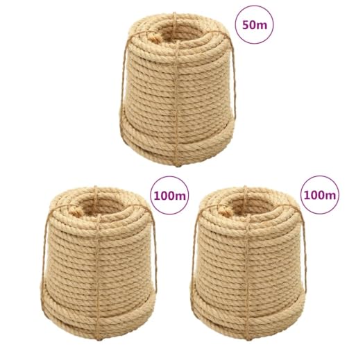 vidaXL Sisalseil 3 STK., Sisal Seil für Kratzbaum Kratzturm Kratzbrett, Kratzbaumseil für Katzen, Kratzseil Katzen Kratz Seil Katzenzubehör, 14 mm von vidaXL