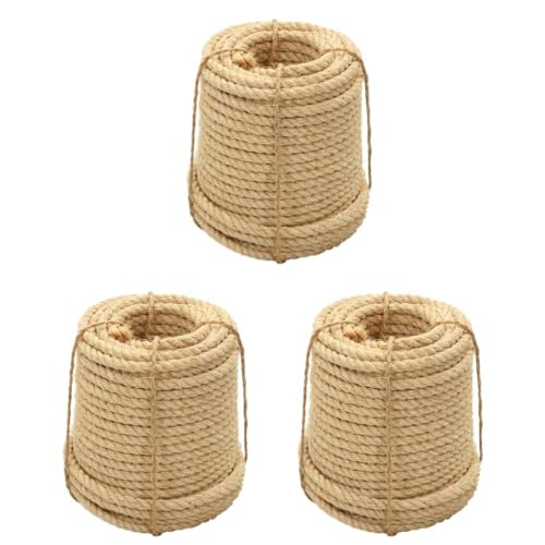 vidaXL Sisalseil 3 STK., Sisal Seil für Kratzbaum Kratzturm Kratzbrett, Kratzbaumseil für Katzen, Kratzseil Katzen Kratz Seil Katzenzubehör, 20 mm von vidaXL