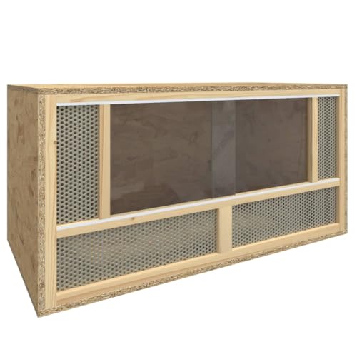 vidaXL Terrarium Holzwerkstoff 80x40x40 cm, Glasterrarium, Glasterrarium-Bausatz, Reptilien-Box, Terrariumgefäß, Reptilien-Habitat-Terrarium von vidaXL