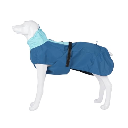 Vilichi Hunde-Regenmantel, Allwetterjacke, wasserdicht, winddicht, leichter Outdoormantel, Blau (XX-Large) von vilichi
