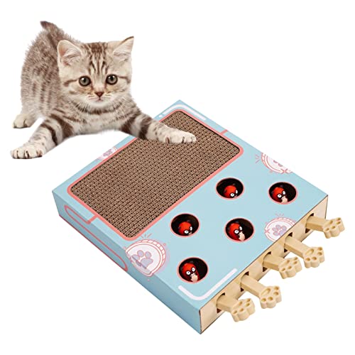 vincente Gewelltes Katzen-Kratzpad-Spielzeug - 3-in-1-Kratzunterlage aus Wellpappe für Hauskatzen | Interaktives 3-in-1-Katzen-Pad-Spielzeug, um Langeweile zu lindern, überschüssige Energie von vincente