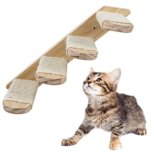 vincente Wandmontiertes Katzenregal,Creative Kitten Wandregal-Set - Haustier-Kätzchen-Wandregal-Set, sicher in der Anwendung, praktisches Haustier-Möbelregal zum Schlafen von vincente