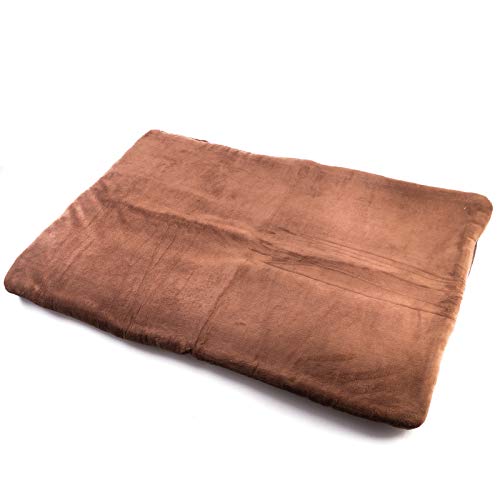 vitazoo Große Hundedecke Flauschig 100x70cm - Hundematte Hundedecke für Unterwegs und Outdoor - wasserdichte Hundedecke waschbar rutschfest faltbar - Dog Bed Blanket - Braun von vitazoo