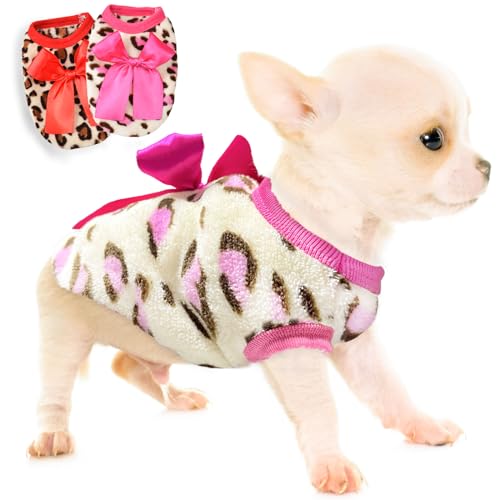 Leopard Hundepullover für kleine Hunde (XS, Leopard) von viunimo