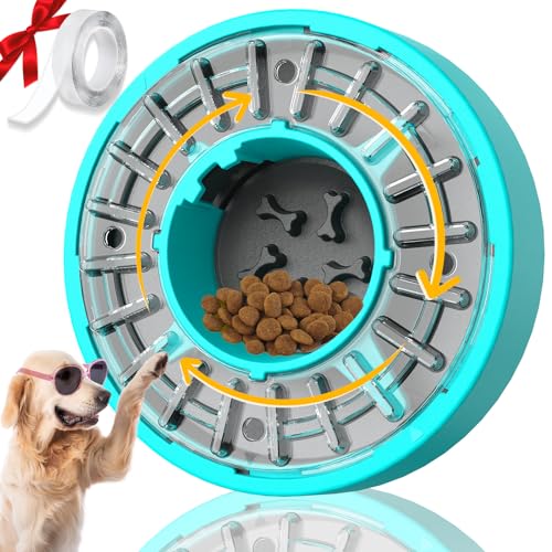 vivaforte Slow Feeder Hundenapf – Drehbarer Deckel, um leckere Leckereien freizuschalten – herausforderndes Hunde-Puzzle-Spielzeug – Puzzle-Spielzeug-Design fördert gesundes Essen und aktives Denken – von vivaforte