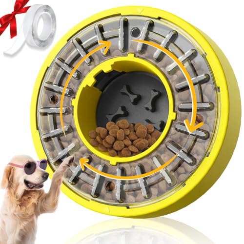 vivaforte Slow Feeder Hundenapf – Drehbarer Deckel, um leckere Leckereien freizuschalten – herausforderndes Hunde-Puzzle-Spielzeug – Puzzle-Spielzeug-Design fördert gesundes Essen und aktives Denken – von vivaforte