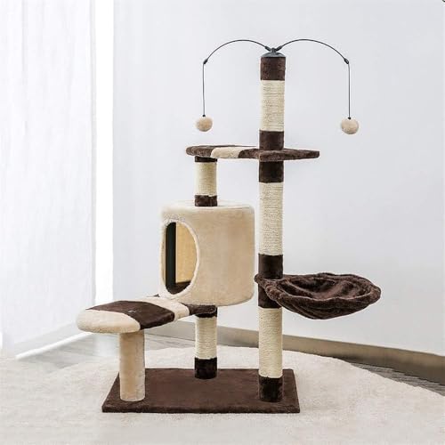 Cat Apartments Katzenklettergerüst Fischförmiges Brett Katzenklettergerüst Katzennest Katzenbaum One Cat Villa Sisal Katzenklettergerüst Haltepfosten Katzenbaumturm (einfarbig 59,5 x 39,5 cm) von vkeid