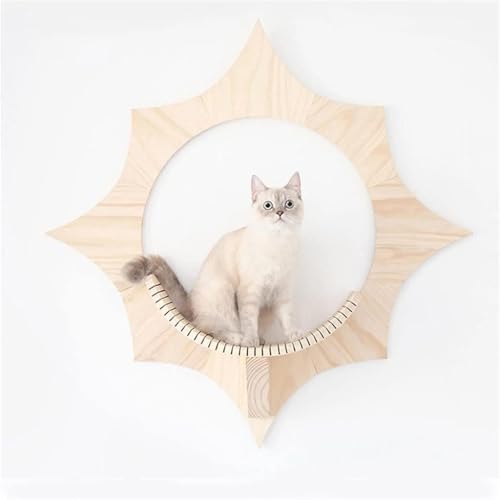 DIY Wandmontage Massivholz Katzen Sprungplattform Katzen Klettergerüst Katzen Baum Wand Haustier Möbel Zerlegen Kätzchen Sprungbrett von vkeid