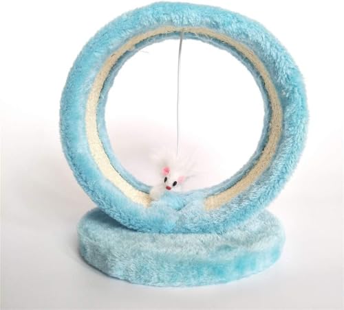 Haustierspielzeug für Katzen, Klettergerüst, Kratzbaum, Spielzeug, Kratzpad, Katzenkratzspielzeug, Katzenhaus, Kratzstein (Farbe: Rosa) (Blau) von vkeid