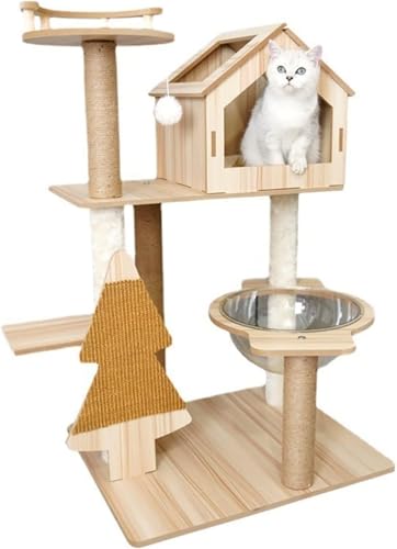 Katzen-Kletterbaum, großes Katzen-Klettergerüst, Katzentoilette, Katzenbaum, Katzenspielzeug, Katzenkratzbrett, EIN Haustierspielzeug, Katzen-Klettergerüst, Katzenbaum, Vision von vkeid