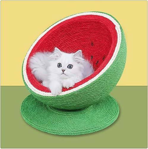 Katzen-Kratzbrett, rote Wassermelonenform, Sisal, Katzen-Kratzbaum, Balkon, Katzenbett von vkeid