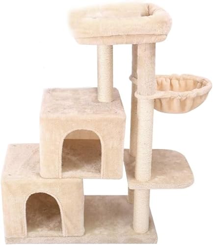 Katzen-Sprungspielzeug, Klettergerüst, Kletterbaum, Katzenmöbel, Kratzkatze, Haustier, springende Bäume, Spielen, Übungsspielzeug (Farbe: Grau) (Beige) von vkeid