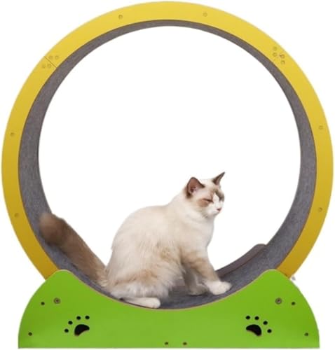 Katzenbaum für große Katzen, Katzenspielzeug, geräuschloses Rad, Katzenmatte, Matte, Haustier-Rollbrett, Katzen-Fitness-Trainingszubehör, handgefertigtes Katzen-Klettergerüst, Katzen-Vision von vkeid