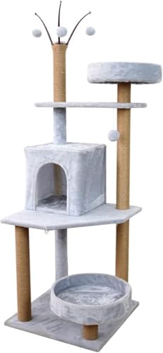 Katzenkletterbaum, Katzenklettergerüst, mehrschichtiges Katzenstreu, Katzenkratzbrett, Katzenspielzeug, Katzenspielzeug, Katzenzubehör, Katzenbaum, Vision von vkeid