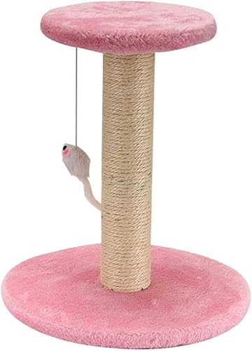 Katzenkratzbaum, Katzenmöbel, Sofaschutz, Katzen-Klettergerüst, Kratzbaum für Katzen zum Springen, Sisalturm, Haustier-Kletterbaum (Farbe: Grau) (Rosa) von vkeid