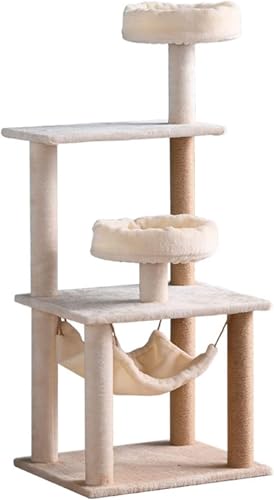 Kratzbaum Kittens Activity Tower Condo mit Hängematte und Kratzbäumen zum Spielen und Ausruhen von Katzen im Innenbereich von vkeid