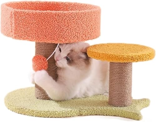 Kratzbaum für große Katzen, Katzen-Klettergerüst, Katzennest, Katzenbaum, einteiliges Sky-Säulen-Nest, Katzen-Sprungplattform, solides Spielzeug, Katzenzubehör, Kratzbrett, Katze (Größe: 4). von vkeid