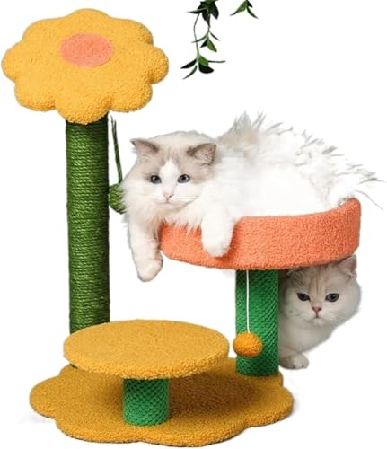 Kratzbaum für große Katzen, Katzenkratzer, Katzenturm, Sprungsäule, Kratzbaum für Katzen, Klettergerüst, Blumen-Katzen, Baumhaus, Pick-up-Brett, Möbel für Haustiere, Spielzeug, Cat Vision von vkeid