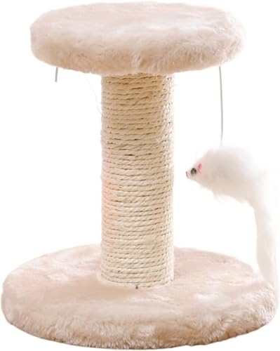 Kratzbaum für große Katzen, Katzenkratzer, Klettergerüst, Kratzbaum, widerstandsfähiger Sisal-Kratzbaum mit Spielzeug, Fisch, Kätzchen, Vergnügungspark für Haustiere, mobiles Zubehör, Katze (Größe: von vkeid