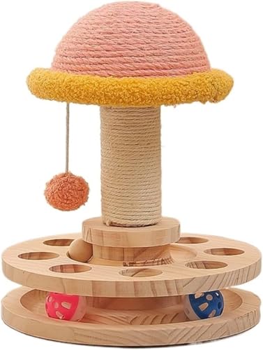 Kratzbaum für große Katzen, Klettergerüst, Katze, Haustier, Katzenspielzeug, Solider Drehteller, Selbstunterhaltung, neckender Katzenstab, Kätzchen-Fickspielzeug, Universal-Set, Katzenvision von vkeid