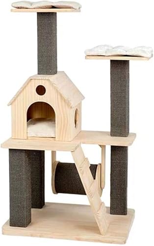 Massivholz Katzen Baum Kletterturm Nest Katzen Baum Haus Katzen Fitness Rahmen Stumm Lager Läufer Schleifen Spielzeug von vkeid