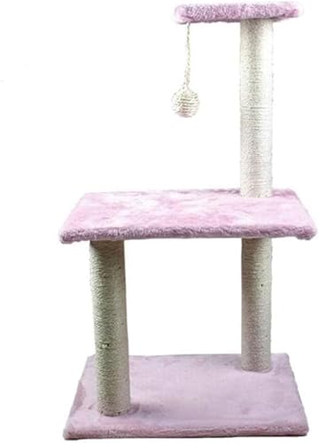 Neuer Haustier-Katzenbaum, Haus, Katzen-Klettergerüst, dreidimensionaler Sisal-Katzenbaum, Haustier-Katzen-Kratzbrett, Katzenturm, Katzenspielzeug, Katzentisch (Farbe: Rosa) (Rosa) von vkeid