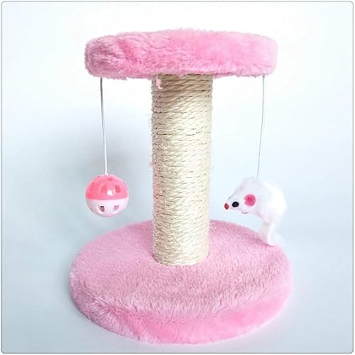 Robustes, langlebiges Aktivitätszentrum für Katzen und Kätzchen, Baumturm zum Spielen, Entspannen und Schlafen – Katzenkratzbaum, Kletterhaus, Katzenspielturm (Farbe: Rosa) (Pink) von vkeid