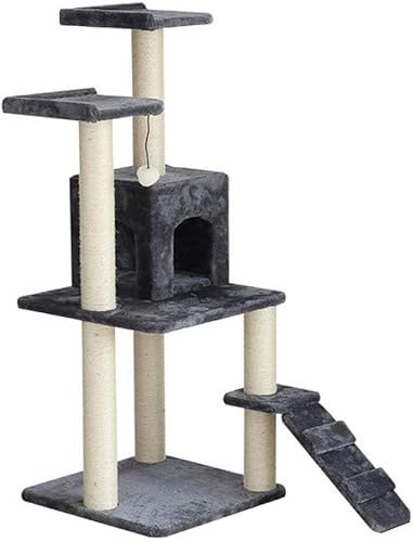 Spieltürme für Katzen, Katzenklettergerüst, großes Massivholz-Katzenklettergerüst, Katzennest, Katzenbaum, EIN Sisal-Katzenregal, Katzengestell, Katzenvilla, Katzensprungplattform, Bäume für Katzen von vkeid