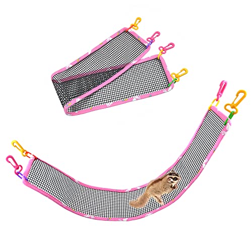 Sugar Glider Kletternetz zum Aufhängen, Kuscheln und Käfigspielzeug, Kletterspielzeug für Igel-Gleiter, Ratten, Frettchen, kleine Haustiere von vomvomp